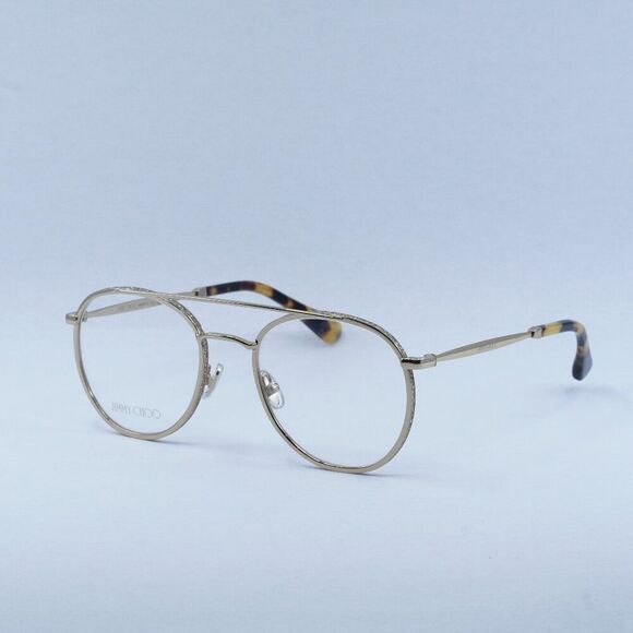 NEW JIMMY CHOO JC230 0J5G 00 GOLD EYEGLASSES